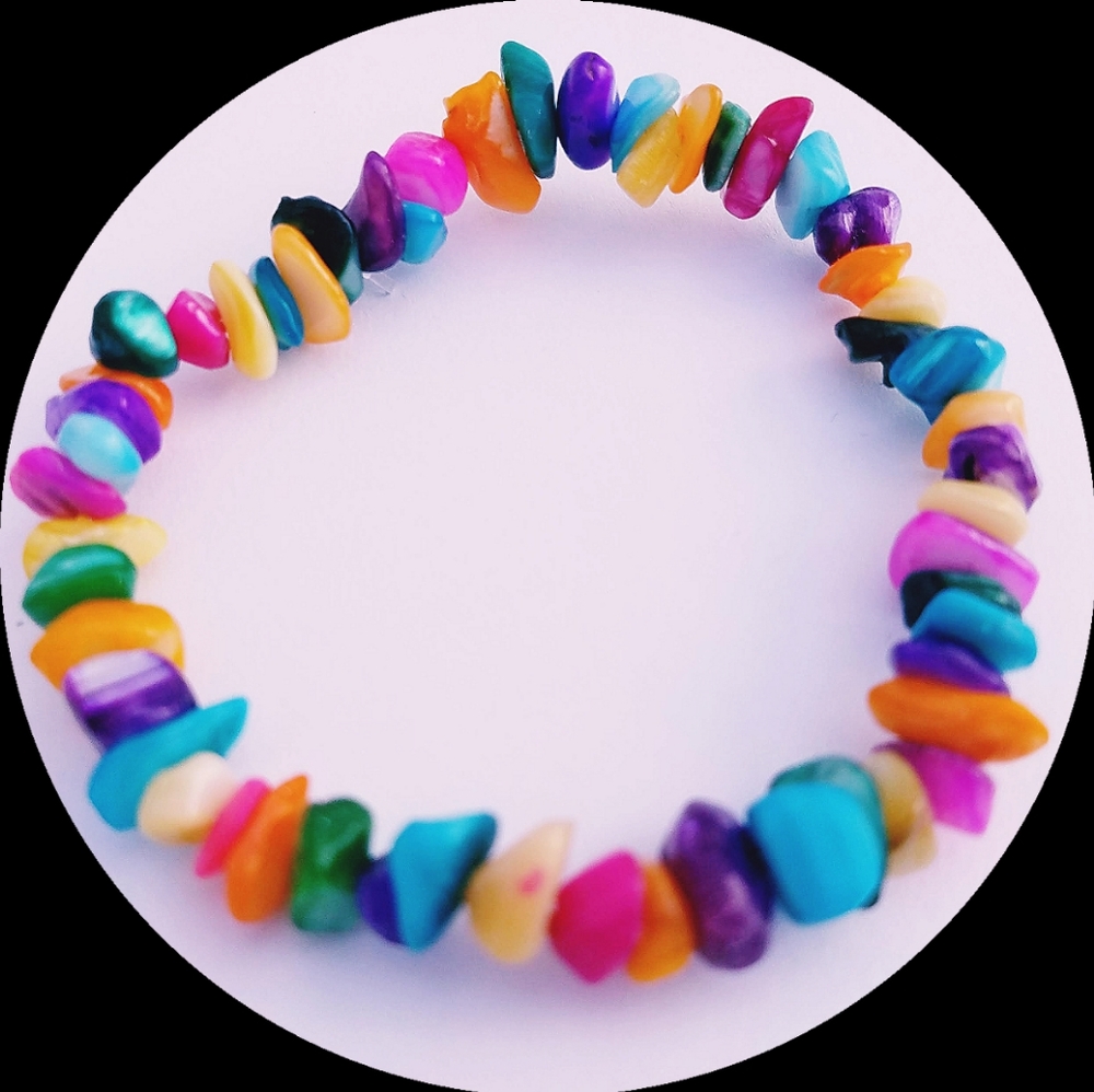 3 Rainbow quartz stone bracelets